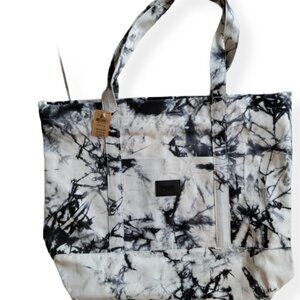 Victoria Secret Pink Black and white tie-dye tote bag